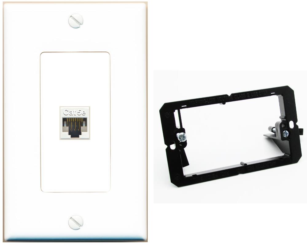 2 HDMI Ethernet Wall Plate – HDMI and Ethenret Wall Plate in White – 2 HDMI + 1 CAT6 Ethernet Port