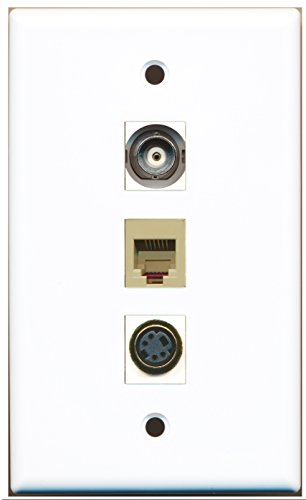 RiteAV Piastra A Muro In Acciaio Inox: 1 Porta Telefono RJ11/RJ12 E 2 Porte Cat6 Ethernet