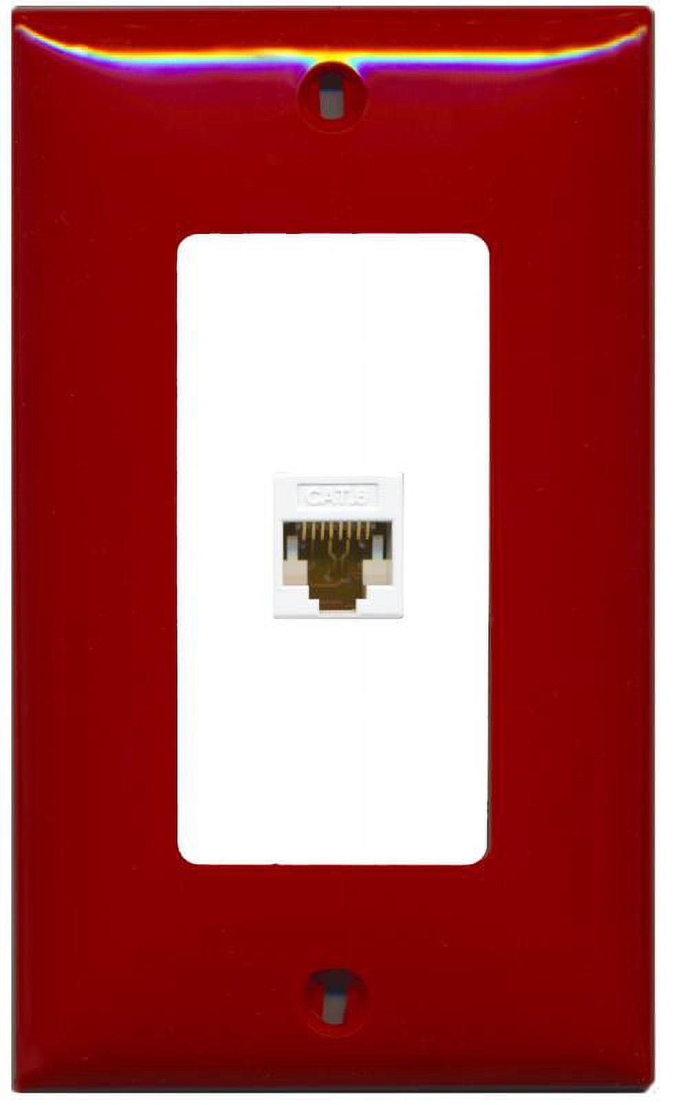 Riteav Piastra A Muro Per Presa CAT6 - 1 Porto, RJ45, Connessione Tool-less, Colore Bianco - 3