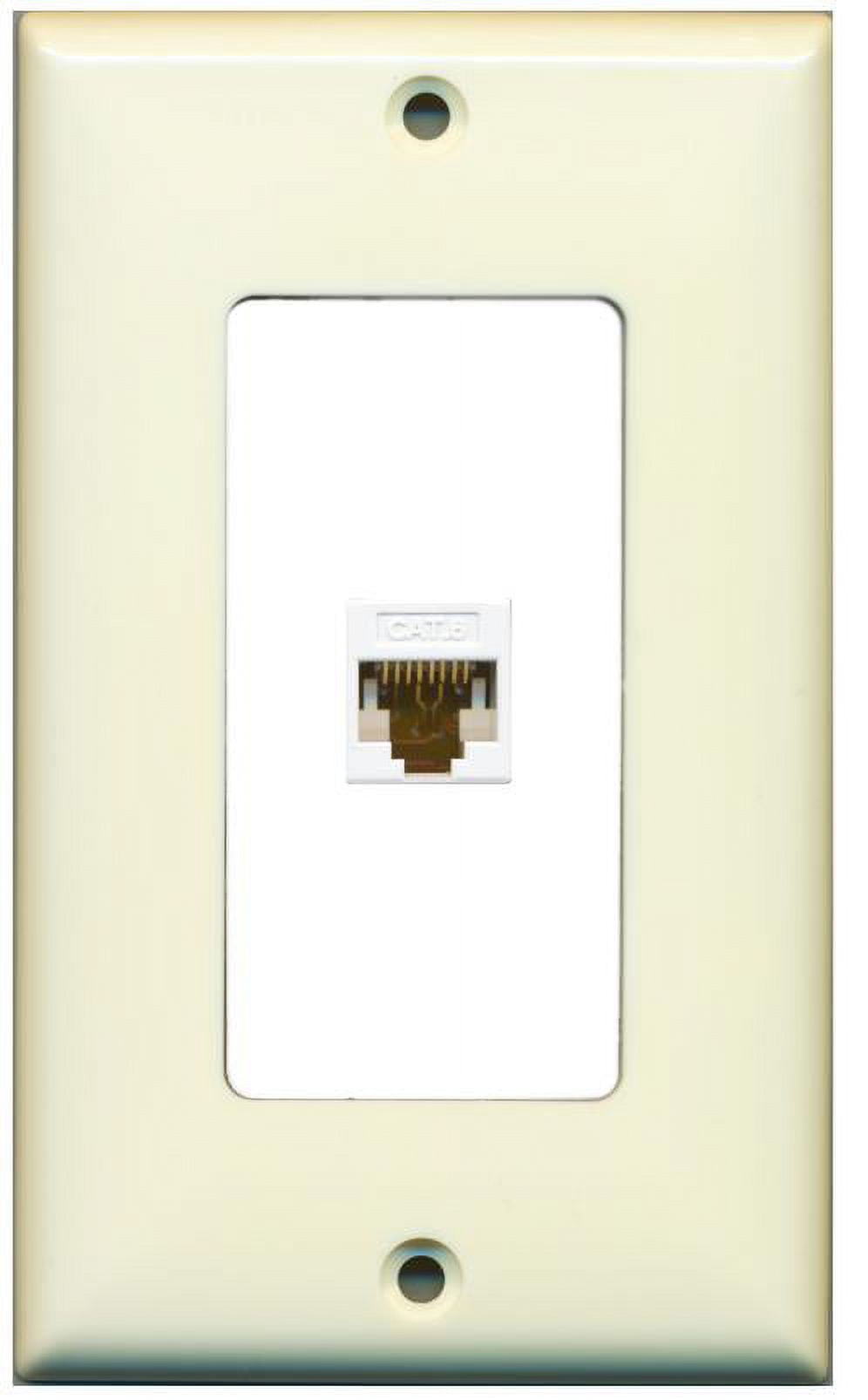 Riteav Piastra A Muro Per Presa CAT6 - 1 Porto, RJ45, Connessione Tool-less, Colore Bianco - 2