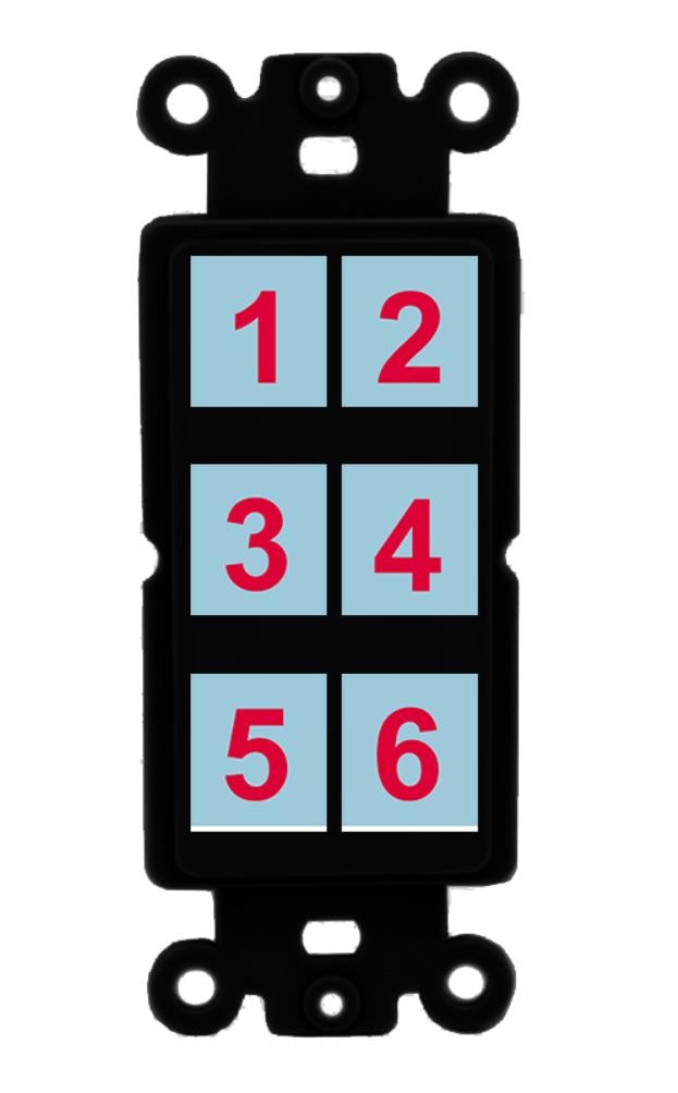 6 Port Custom Keystone Wall Plate DecorZ Rocker Black FindMyWallplates