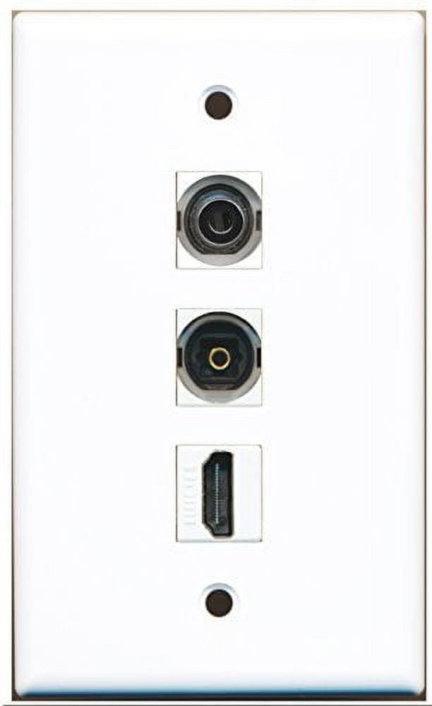 RiteAV - 1 Port HDMI and 1 Port Toslink and 1 Port 3.5mm Wall Plate