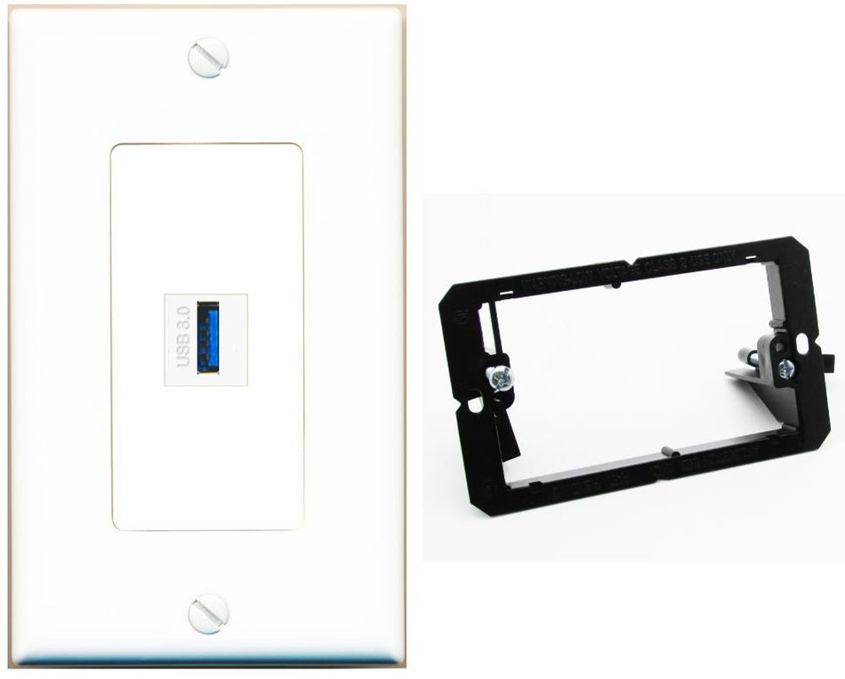 USB-3 Wall Plate [White]