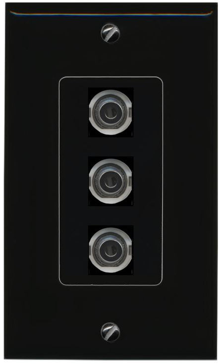 3 3.5mm Wall Plate [Black]