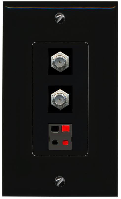 2 COAX SPEAKER Wall Plate [Black]