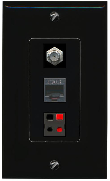 COAX PHONE SPEAKER Wall Plate [Black]