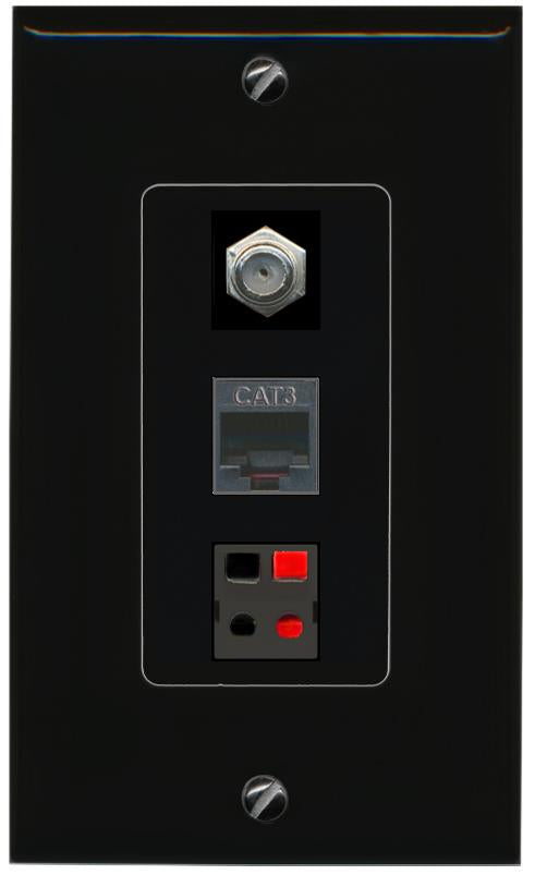 COAX PHONE SPEAKER Wall Plate [Black]