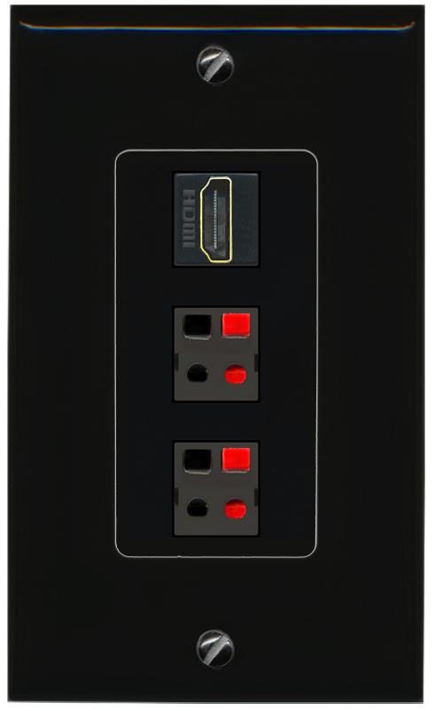 HDMI 2 SPEAKER Wall Plate [Black]