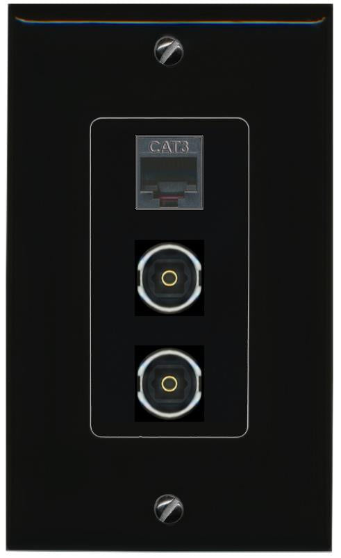 PHONE 2 TOSLINK Wall Plate [Black]