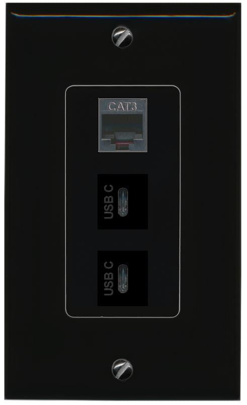 PHONE 2 USBC Wall Plate [Black]