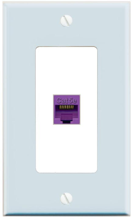 RiteAV CAT5E-PURPLE Wall Plate [Light Blue-White]