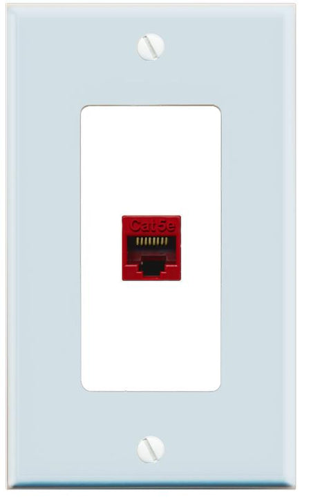 RiteAV CAT5E-RED Wall Plate [Light Blue-White]