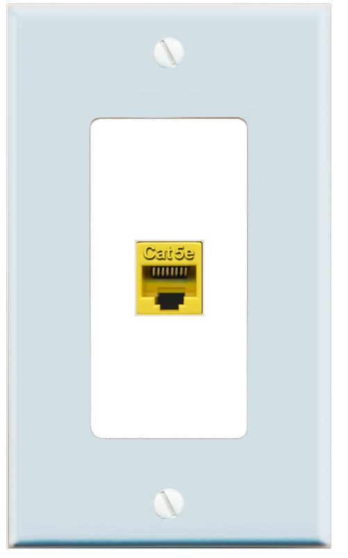 RiteAV CAT5E-YELLOW Wall Plate [Light Blue-White]