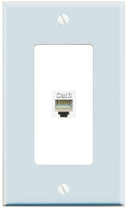 RiteAV PHONE Wall Plate [Light Blue-White]