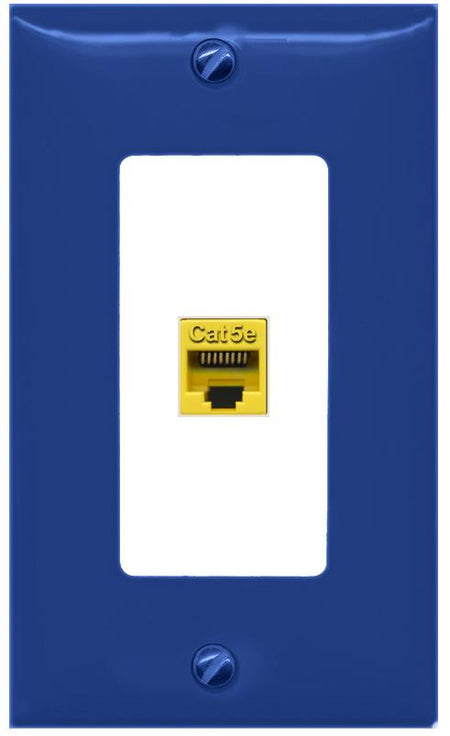 RiteAV CAT5E-YELLOW Wall Plate [Navy Blue-White]