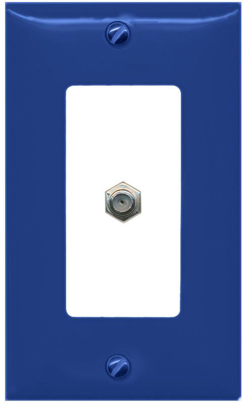 RiteAV COAX Wall Plate [Navy Blue-White]