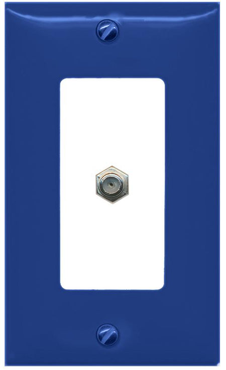 RiteAV COAX Wall Plate [Navy Blue-White]