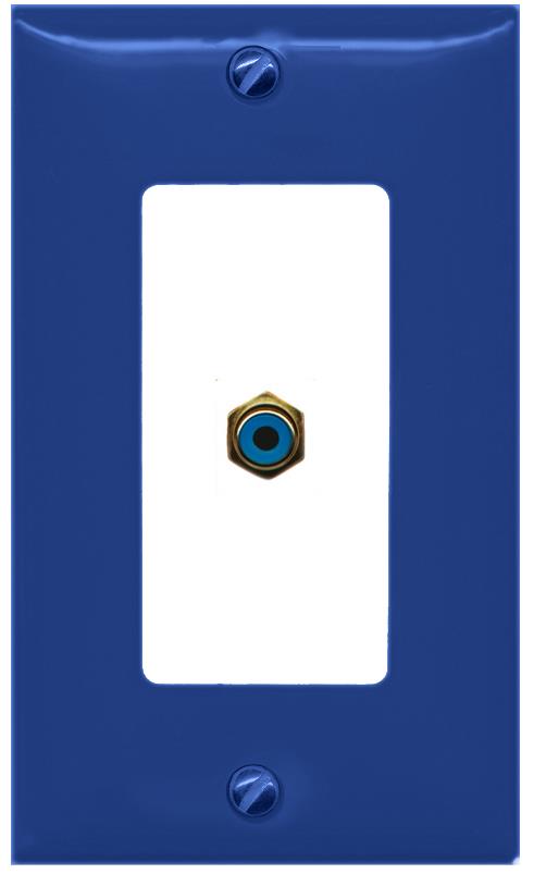 RiteAV RCA-BLUE Wall Plate [Navy Blue-White]