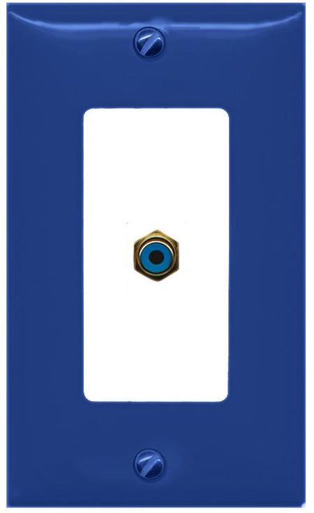 RiteAV RCA-BLUE Wall Plate [Navy Blue-White]