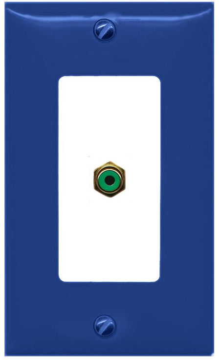 RiteAV RCA-GREEN Wall Plate [Navy Blue-White]