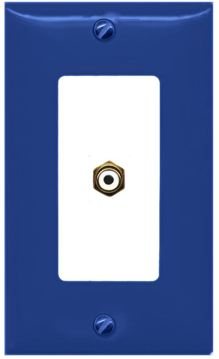 RiteAV RCA-WHITE Wall Plate [Navy Blue-White]