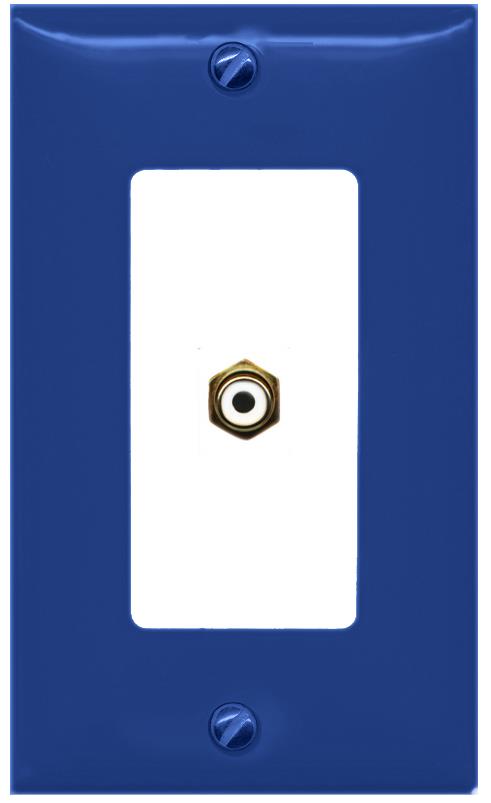 RiteAV RCA-WHITE Wall Plate [Navy Blue-White]