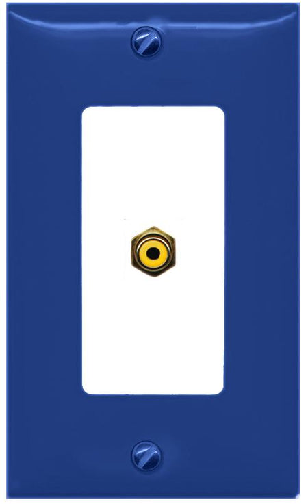 RiteAV RCA-YELLOW Wall Plate [Navy Blue-White]