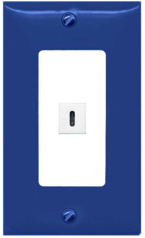 RiteAV USBC Wall Plate [Navy Blue-White]