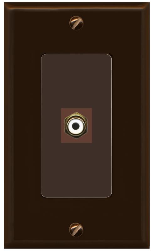 RCA-WHITE Wall Plate [Brown]