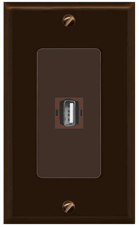 USB2 Wall Plate [Brown]