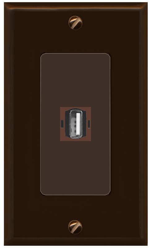 USB2 Wall Plate [Brown]