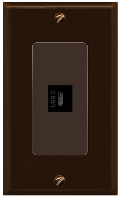 USBC Wall Plate [Brown]
