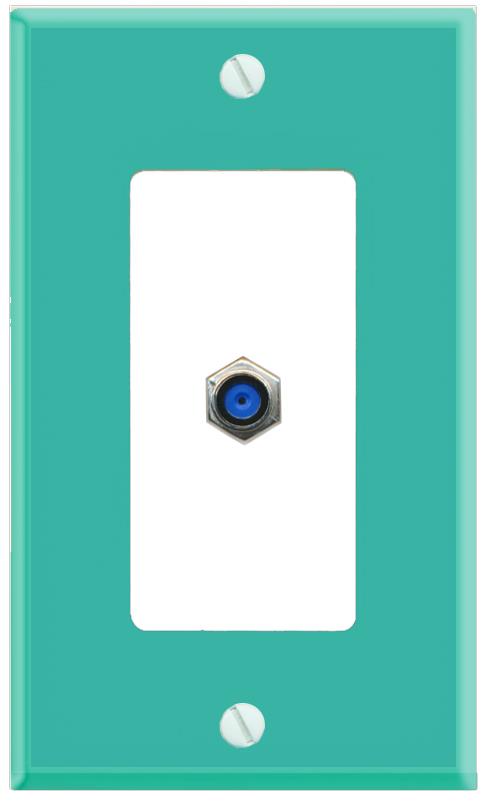 RiteAV F81 Wall Plate [Turquoise-White]