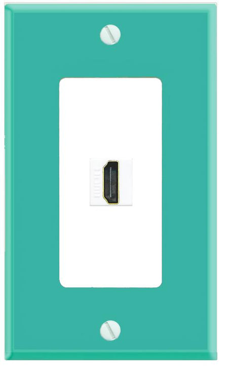 RiteAV HDMI Wall Plate [Turquoise-White]