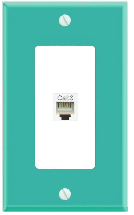 RiteAV PHONE Wall Plate [Turquoise-White]