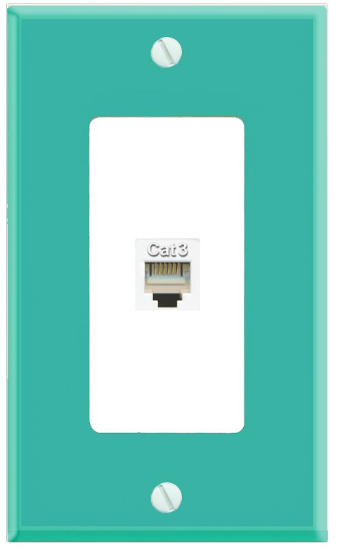 RiteAV PHONE Wall Plate [Turquoise-White]