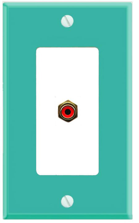 RiteAV RCA-RED Wall Plate [Turquoise-White]