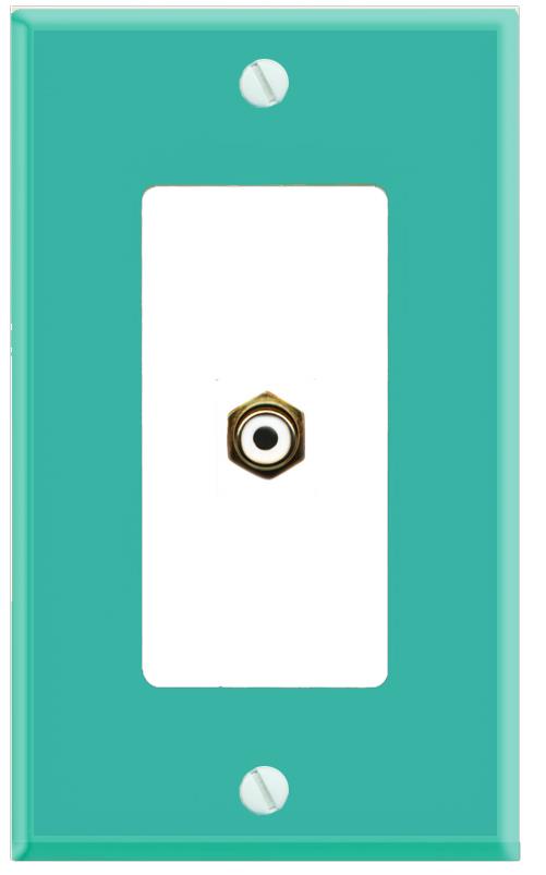 RiteAV RCA-WHITE Wall Plate [Turquoise-White]