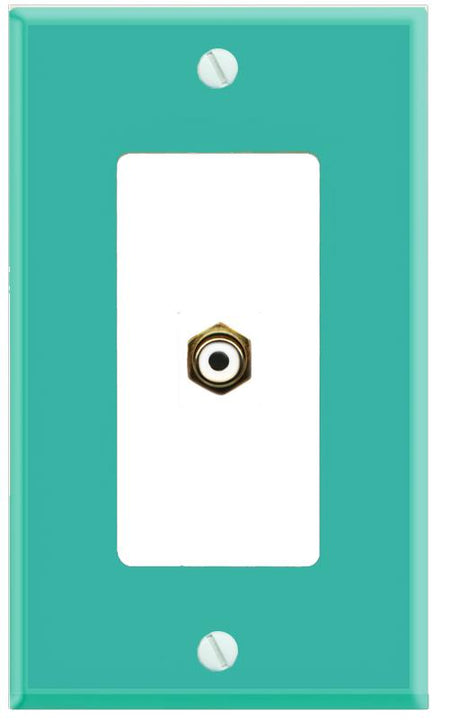 RiteAV RCA-WHITE Wall Plate [Turquoise-White]