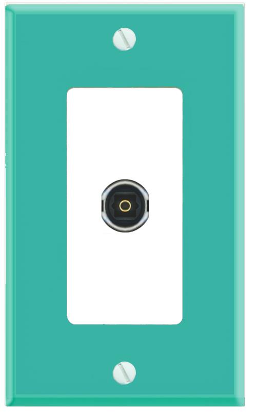 RiteAV TOSLINK Wall Plate [Turquoise-White]