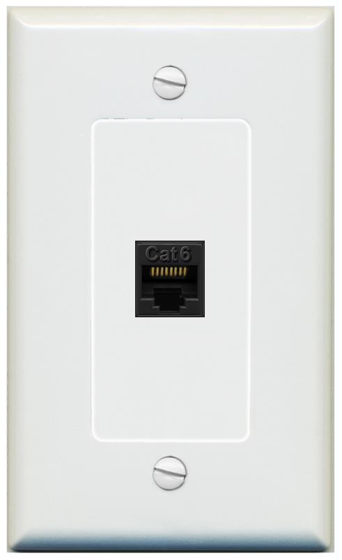 CAT6-BLACK Wall Plate [Gray]