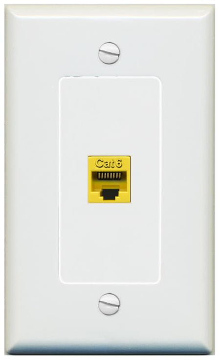 CAT6-YELLOW Wall Plate [Gray]