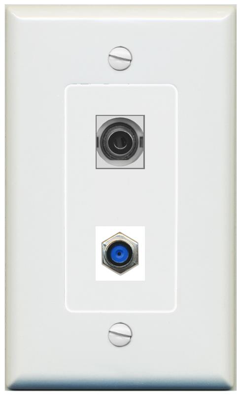 1 3.5mm 1 F81 Wall Plate [Gray]