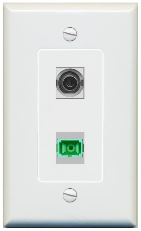 1 3.5mm 1 SC-APC-SX Wall Plate [Gray]