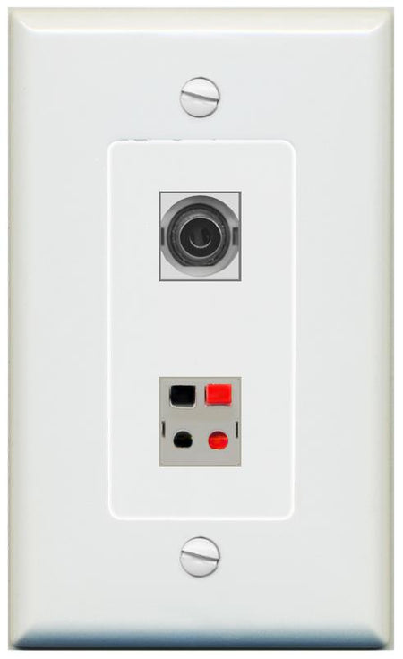 1 3.5mm 1 SPEAKER Wall Plate [Gray]