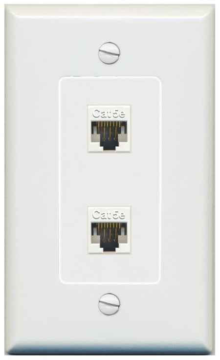 2 CAT5E Wall Plate [Gray]