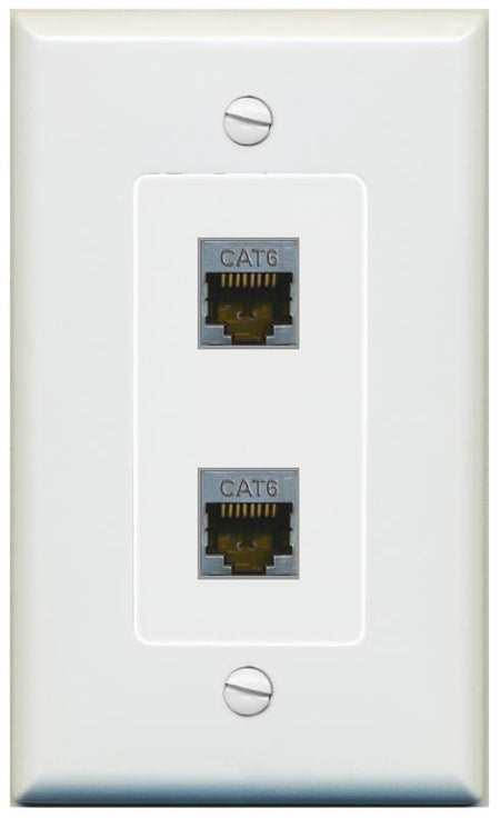2 CAT6-SHIELDED Wall Plate [Gray]