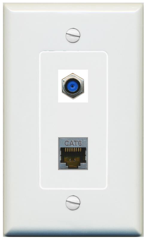 1 CAT6-SHIELDED 1 F81 Wall Plate [Gray]