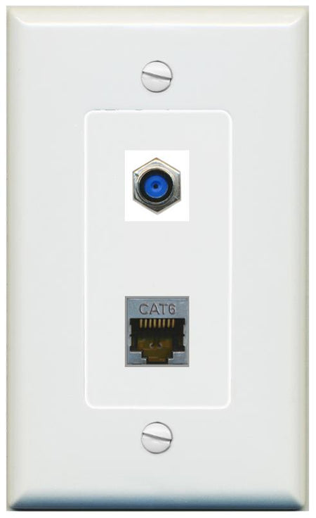1 CAT6-SHIELDED 1 F81 Wall Plate [Gray]