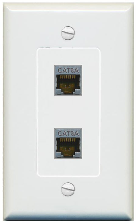 2 CAT6A Wall Plate [Gray]